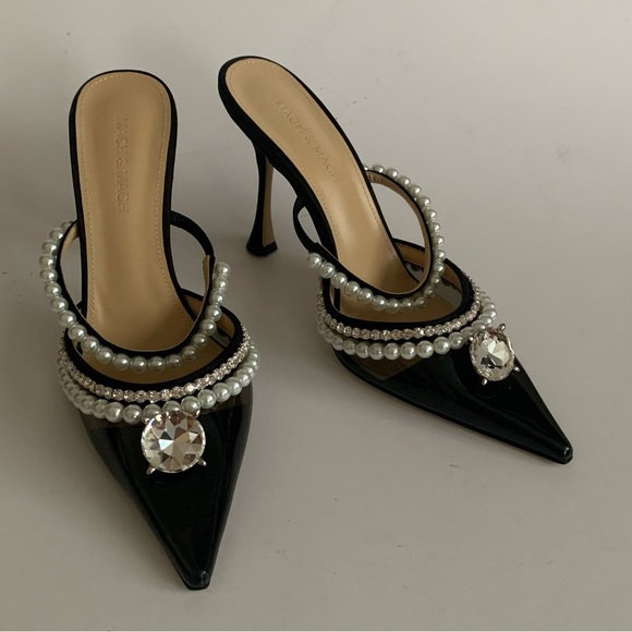 Mach and Mach Diamond of Elizabeth Imitation Pearl pointed toe mule - Picture 4 of 10